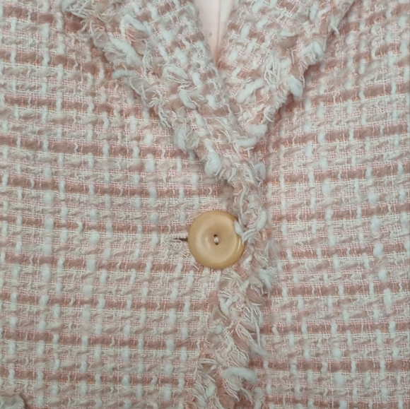 Zara pink tweed blazer size usa 8 is a au 10 to 12 - Picture 6 of 7